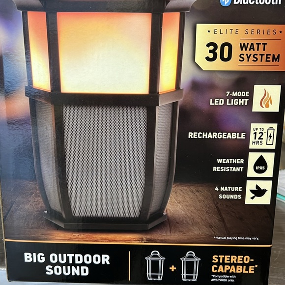 Acoustic Research portable wireless speaker w/flickering flame light Portable Speakers